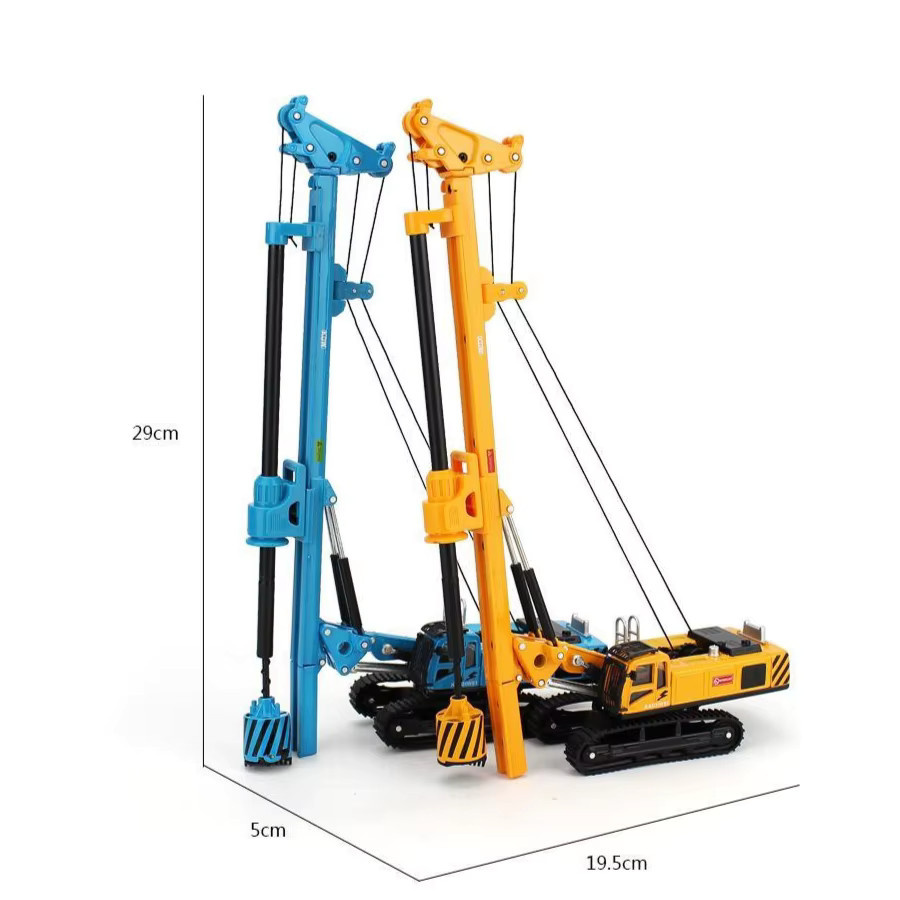 MAKEDA Rotary Drilling Rig Engineering Vehicle, 1:64, Metall, Blau - Bild 2