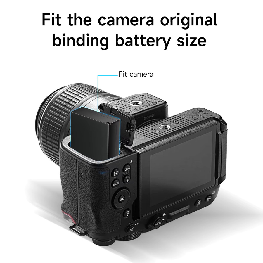 Wiederaufladbarer Akku LP-E12 in Schwarz für Canon EOS M3, M5, M6, M10, M50, M100, M200, 77D, 100D Mark II, Kiss X7 und Rebel SL1 Kameras - Bild 3