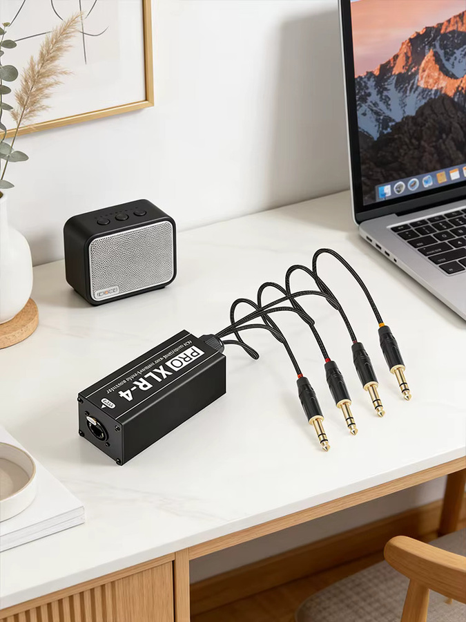 TITAK 4-Kanal XLR auf RJ45 Adapter Multicore-Converter für Mikrofon und Mischpult, Schwarz - Bild 5