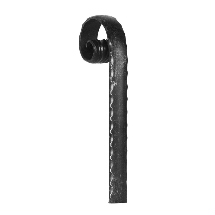 FeNau Handlauf-Endstück aus Stahl in Schwarz, gehämmert, 40 x 8 mm, schweißbar - Bild 2