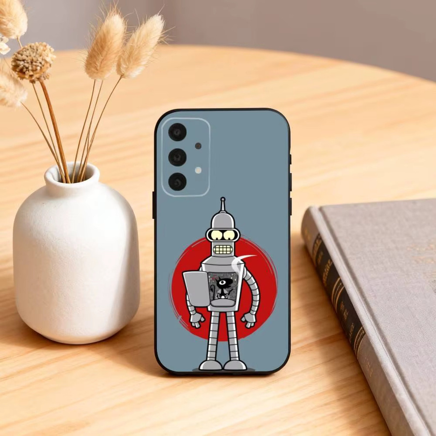 Futurama Bender Handyhülle für Samsung Galaxy S25 S24 S23 S22 S21 S20 S10 S9 S4 S5 in Schwarz - Bild 2