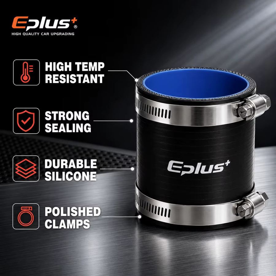 EPLUS Schwarzer Silikonschlauch als Universeller Schlauchverbinder für Auto-Lufteinlass, Ladeluftkühler und Turbo-Rohradapter - Bild 3