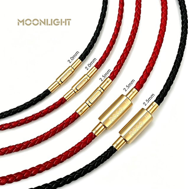 Moonlight Lederhalskette, geflochten, Damen, 2,5 mm - Bild 1