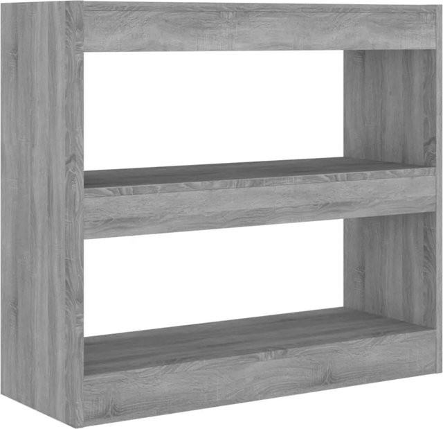 vidaXL Bücherregal und Raumteiler in Grau Sonoma, B/T/H: 80 x 30 x 72 cm - Bild 1