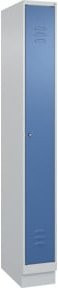 C+P Spind Classic PLUS Garderobenschrank mit Sockel, 1 Abteil, Zylinderschloss und 3 Garderobenhaken, H x B x T: 195 x 25 x 50 cm - Bild 1