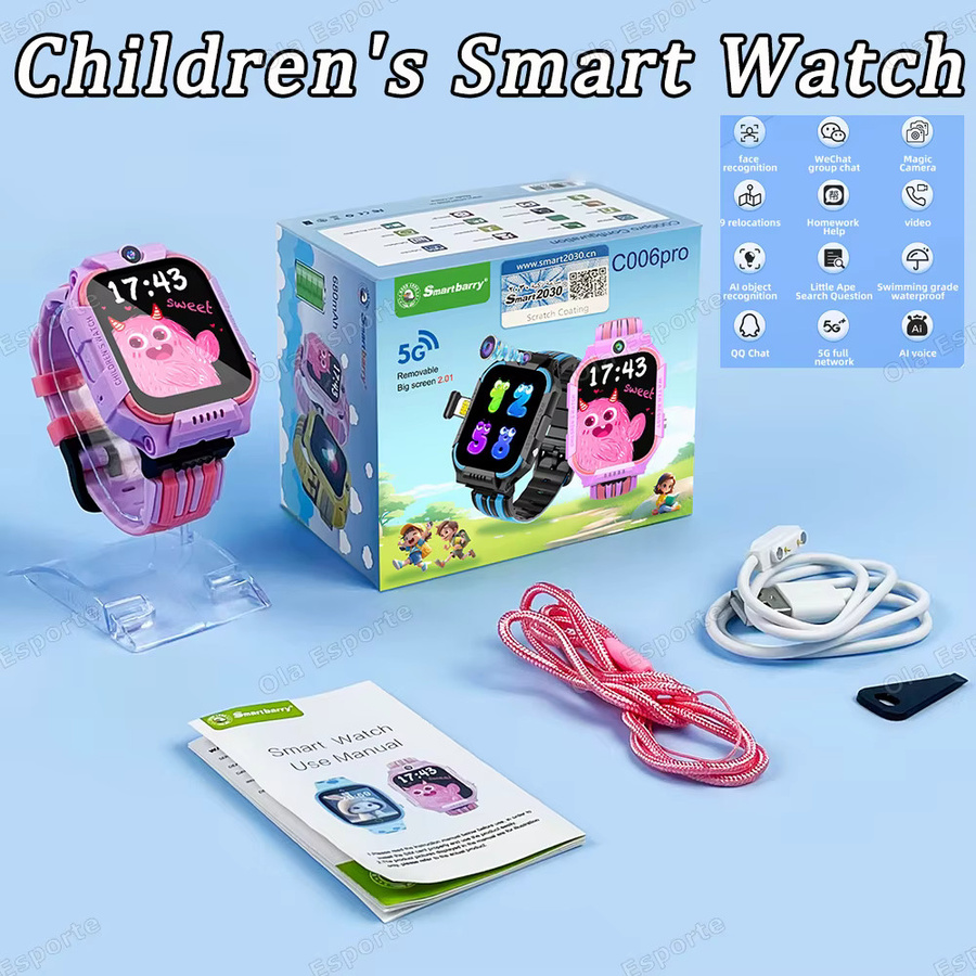 Ola Esporte Smartwatch, Kinder, GPS, Wasserdicht, Schwarz - Bild 4