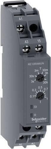 Schneider Electric RE10RAMUN Elektronisches Zeitrelais für DIN-Schiene in Grau - Bild 1