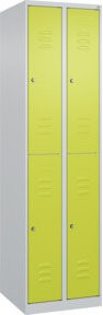 C+P Doppelstock-Spind Classic PLUS mit 2 Abteilen, Stahlkonstruktion, Zylinderschloss und Kleiderstange, H x B x T: 185 x 50 x 50 cm - Bild 1
