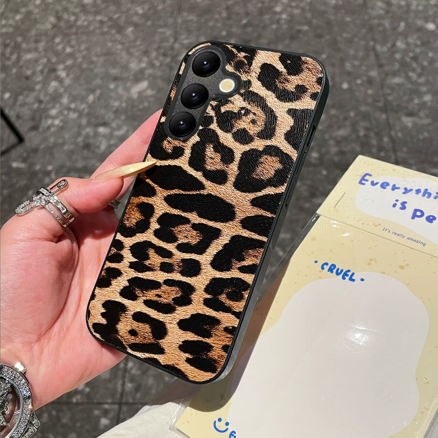 Samsung Galaxy Smartphone Schutzhülle aus Kunstleder im Leopard Print, Farben: Pink und Multicolour, passend für Galaxy S26, S25, S22+, S23 Ultra und S23 FE - Bild 2