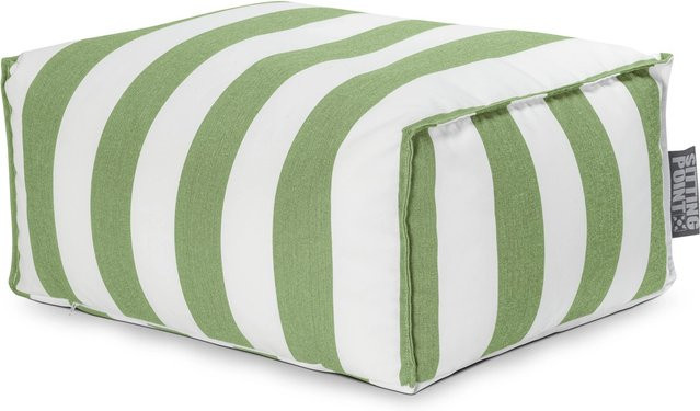 Sitting Point Hocker Santorin Roll 100 mit Rollen, Grün Streifen-Muster, B/T/H: 65 x 55 x 35 cm - Bild 1