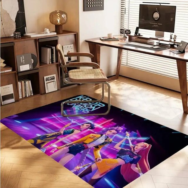 Lodestar Kpop D-Dämonenjäger Fußmatte, rechteckige Anti-Rutsch Badematte aus Polyester, Mehrfarbig, B/T: 80 x 50 cm - Bild 1