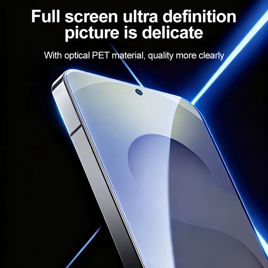 Samsung Displayschutzfolie aus gehärtetem Glas, transparent, kompatibel mit S26 Ultra, S25 Edge, S24 Ultra, S23, S22, S21 Plus, S20 FE, mit Fingerabdruck-Entsperrfunktion - Bild 3