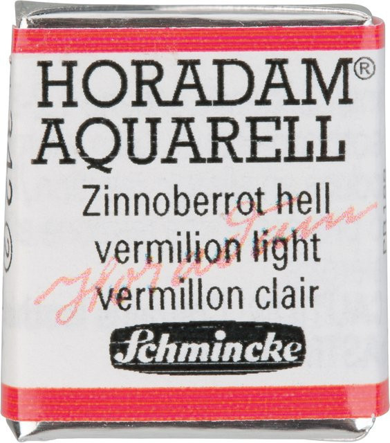 Schmincke HORADAM Aquarellfarbe Zinnoberrot hell im 1/2 Näpfchen - Bild 1