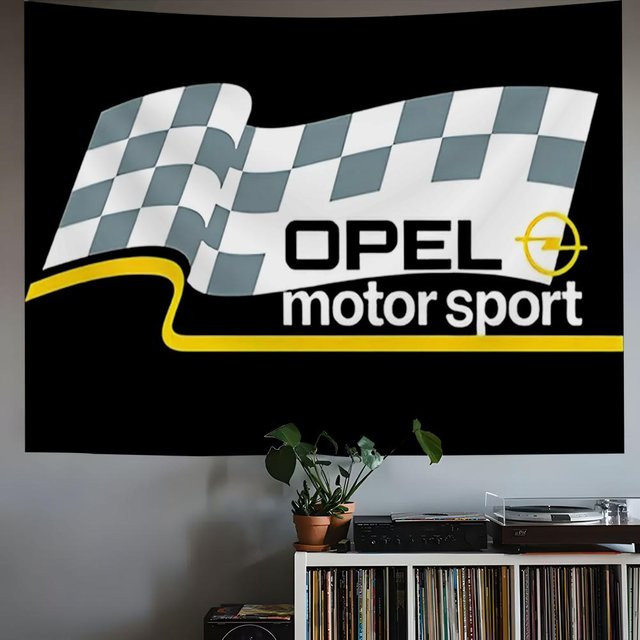 Opel Motorsport Flagge Grau B: 50 cm, H: 70 cm - Bild 1