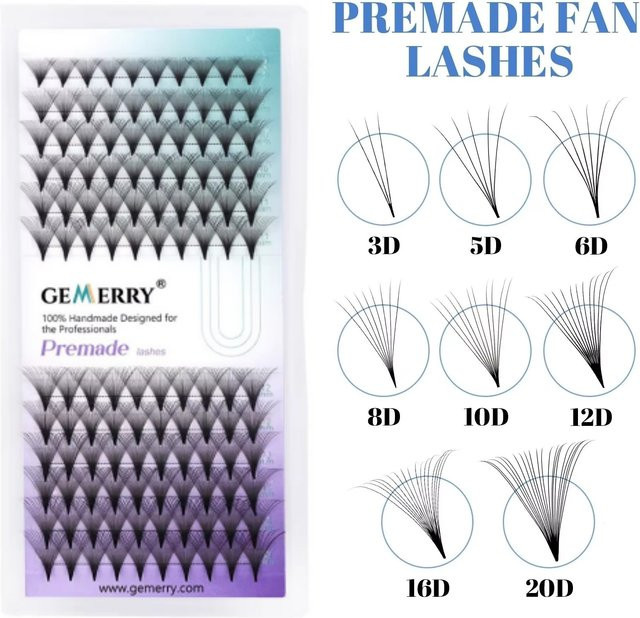 Gemerry Volumenfächer-Wimpern, Black, Unisex - Bild 1