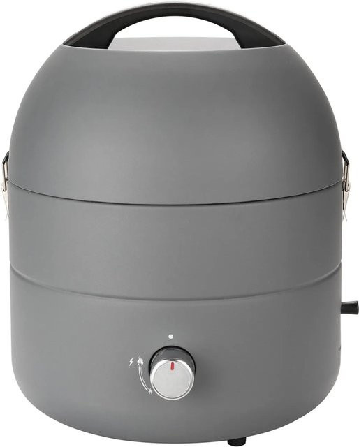 Taino Grill-to-Go Portabler Gasgrill für Camping und Unterwegs in Grau mit Edelstahl-Komponenten und Piezo-Zündung - Bild 1