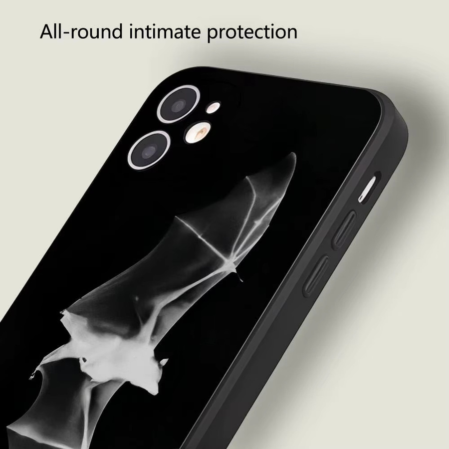 Rastar Handyhülle mit Schwarz-weißer Fledermaus-Silhouette für iPhone Modelle - Bild 4