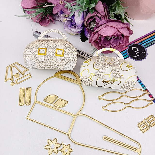 Alinacutle Goldene Metall-Stanzform für DIY-Geschenkverpackungen und Papierhandwerk - Bild 1