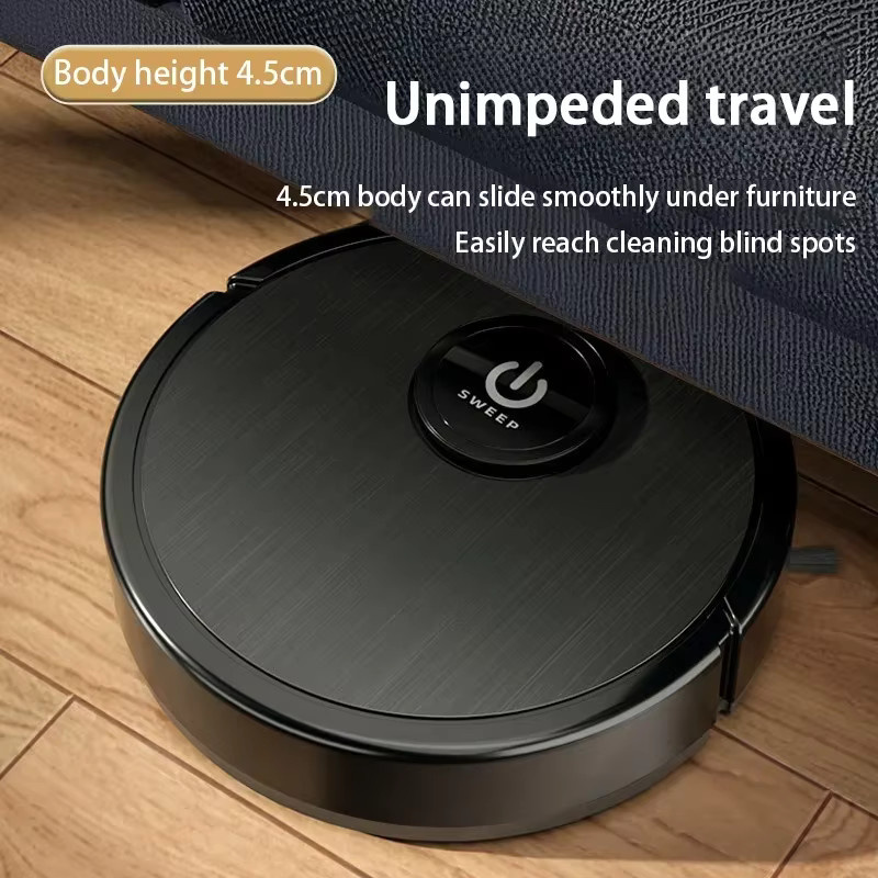 XMSJ 3-in-1 Intelligenter Roboter-Staubsauger mit 6000Pa Saugkraft, Lasernavigation und Wischfunktion für Tierhaare und Hartböden, Weiß oder Schwarz - Bild 5
