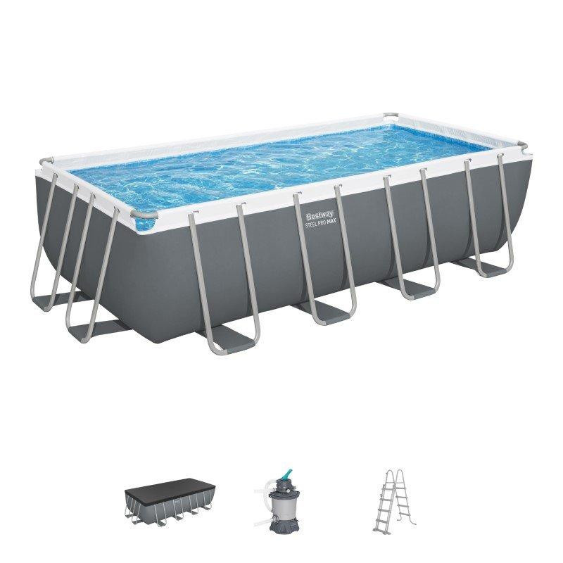 Bestway Stahlrahmenpool 9-in-1 Set 56671 H x B x T: 122 x 488 x 244 cm - Bild 3