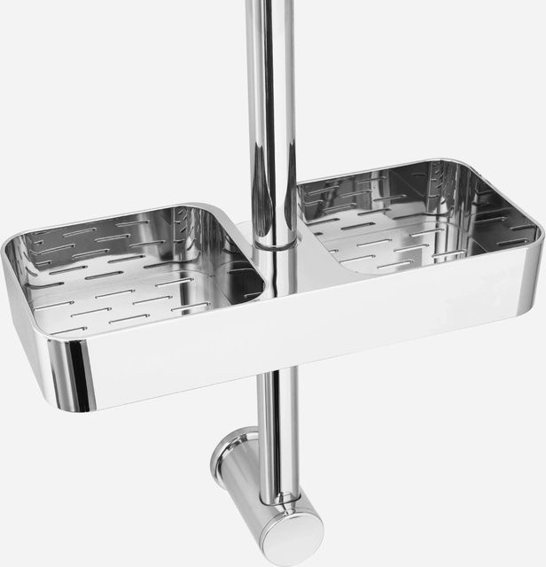 Euroshowers Seifenschale Chrom ohne Bohren für 19 und 22 mm - Bild 1