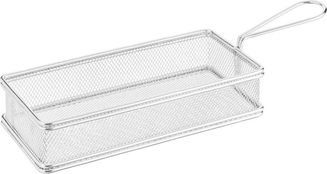 VEGA Pommeskörbchen Niragua aus Edelstahl, silber, rechteckig, B/T/H: 10 x 21,5 x 4,5 cm - Bild 1