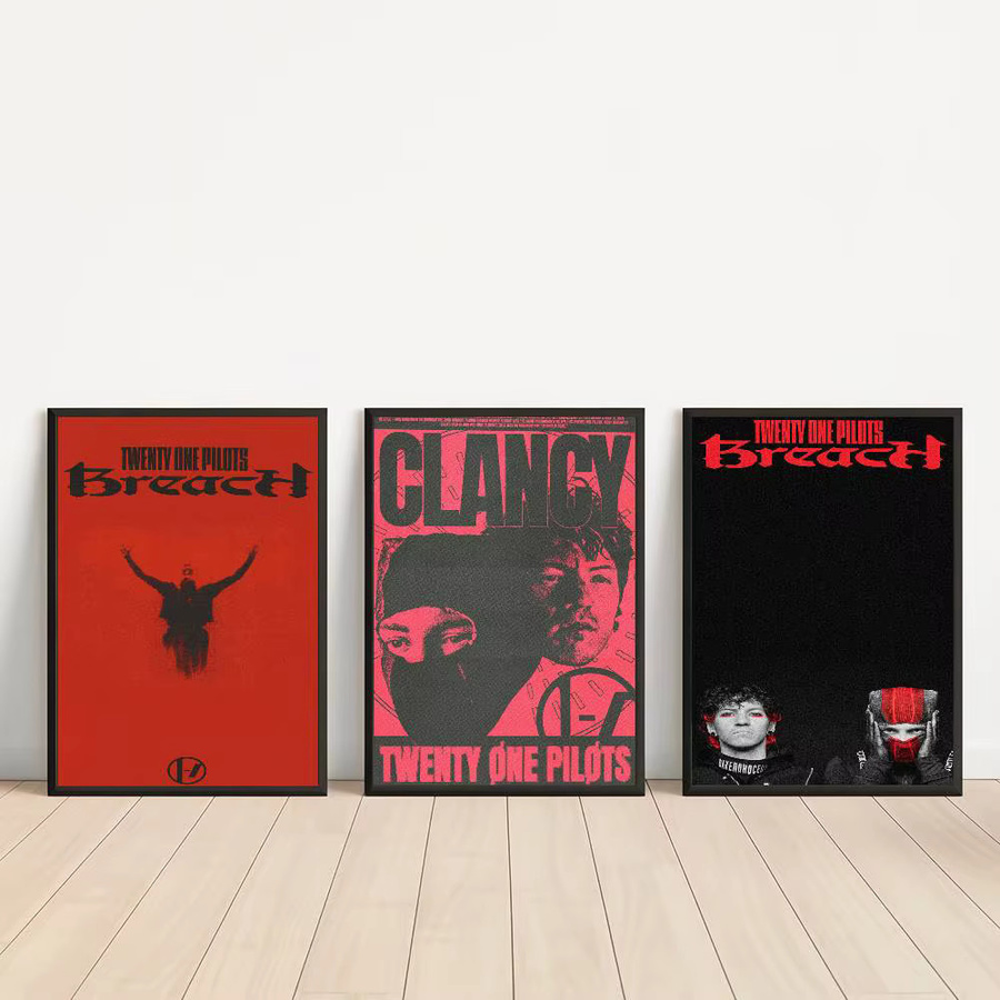 Selbstklebender Twenty One Pilots Anime Wandaufkleber aus Papier für deine Wanddekoration - Bild 2