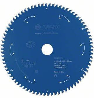 Bosch Expert for Aluminium Kreissägeblatt mit 78 Zähnen, Durchmesser: 250 mm, Bohrung: 30 mm, blau - Bild 1