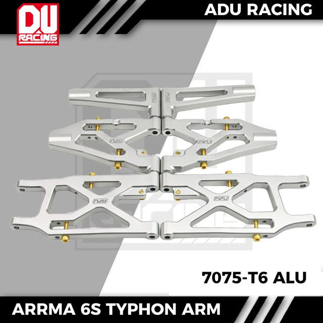 ADU RACING Vorder- und Hinterachs-Aufhängungsarm-Set, Metall, Grau - Bild 1