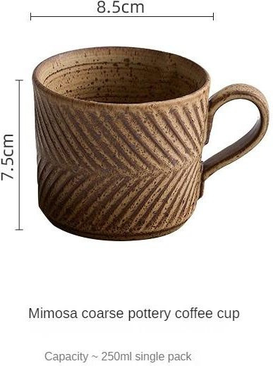 Yiran Furniture High-End Keramik-Set aus Tasse und Untertasse in Braun aus Steinzeug - Bild 1