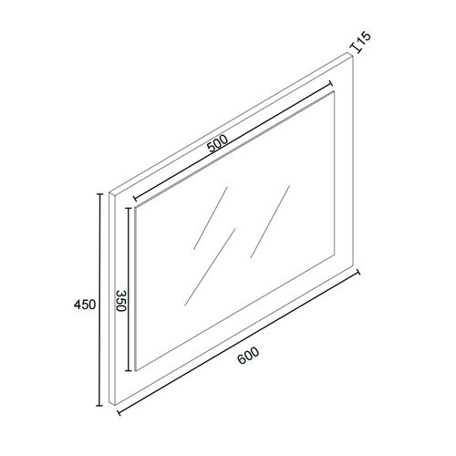 VCM Badspiegel Malira Wandspiegel modern in Weiss H x B x T: 45 x 60 x 2 cm - Bild 3