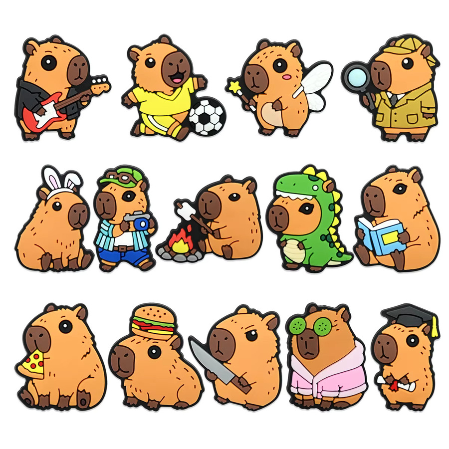 Lanxi League Schuhcharms Capybara, PVC, Kinder - Bild 6