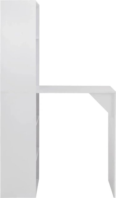 vidaXL Bartisch mit Schrank in Weiß, B/T/H: 115 x 59 x 200 cm - Bild 1