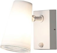 Konstsmide Außenleuchte Fano in Weiss, Wandleuchte für den Garten mit Bewegungssensor und E27 Fassung, B/H/T: 12 x 21,5 x 21 cm - Bild 1