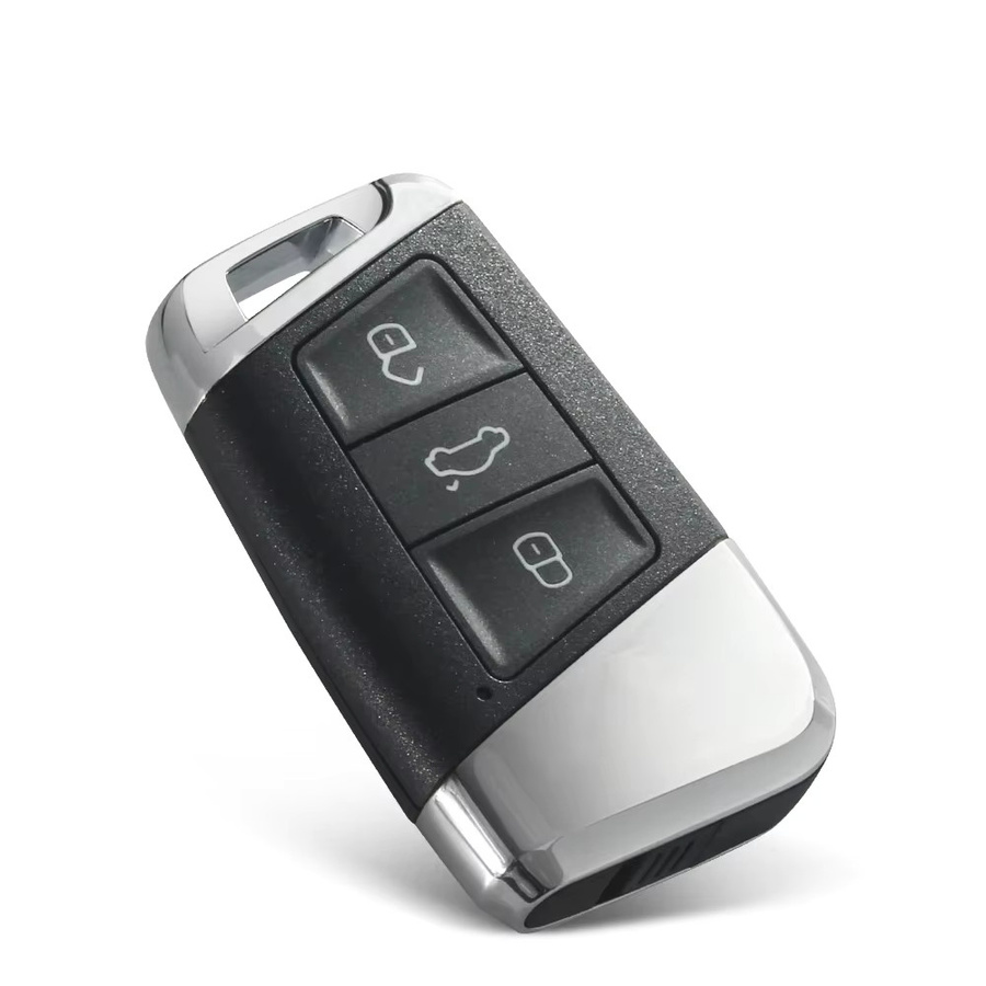KEYYOU Auto Schlüsselhülle für VW Passat B8, Magotan B5 und Skoda A7, 3 Tasten, Schwarz - Bild 2