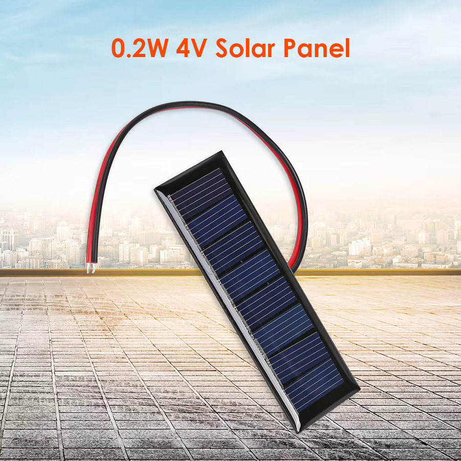 VODOOL Mini-Epoxy-Solarpanel Schwarz, 3x1 Zoll, 4V 50mA 0,2W mit 2 Drähten und 8 Solarzellen - Bild 7