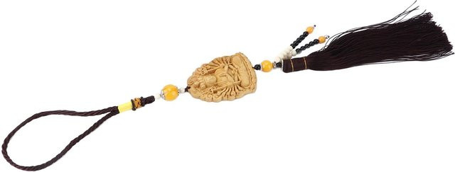 GoolRC Buddha-Ornament als dekorativer Anhänger in Gelb und Beige für Balkon und Auto - Bild 1