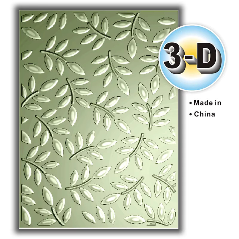 3D-geprägter Kunststoffordner mit Blattstrukturdesign für DIY-Papierhandwerk und Visitenkarten - Bild 2