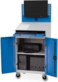 Bedrunka+Hirth Computerschrank T500 mobil mit Fachböden und Schwenktüren B/T/H: 68 x 50 x 161 cm - Bild 1