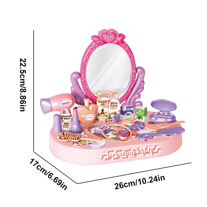 CONUSEA Schminktisch Spielzeug, Make-Up und Schmuck Box, 30-teiliges Set - Bild 3