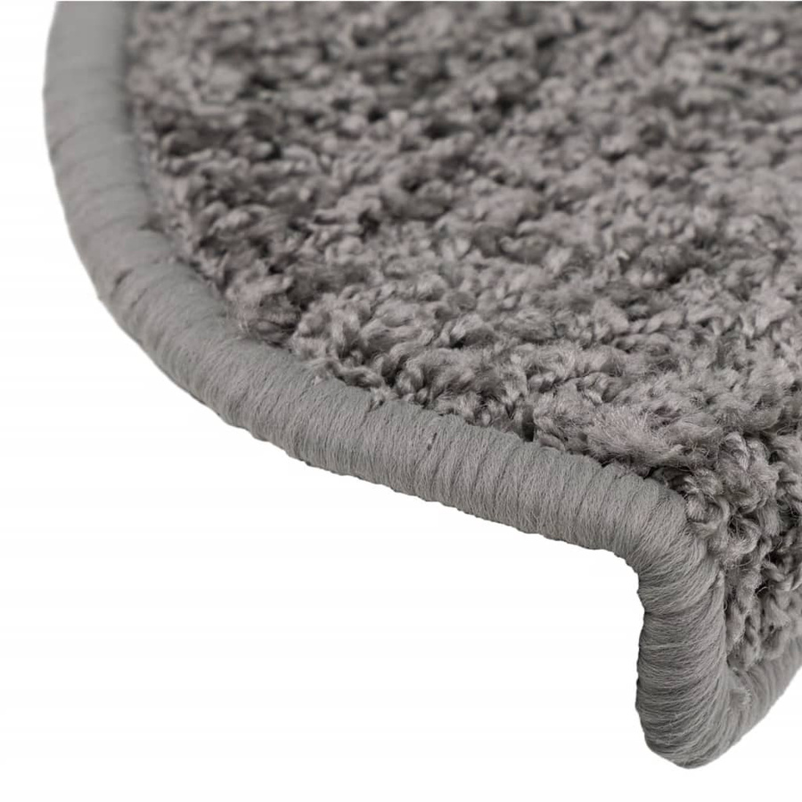 vidaXL Treppenmatten 15 Stück, Grau, Polypropylen, rutschfest und selbstklebend, B/T/H: 65 x 21 x 4 cm - Bild 4