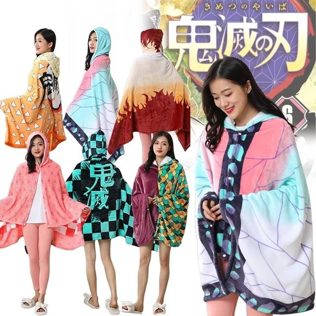 Bandai Demon Slayer Bademantel, Damen, Bunt / Mehrfarbig, Plüsch / Textil - Bild 1