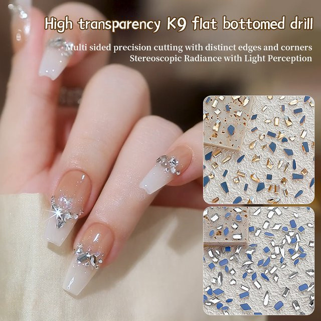 KANIU Nail Art Stick-On Rhinestones, Glänzend - Bild 1