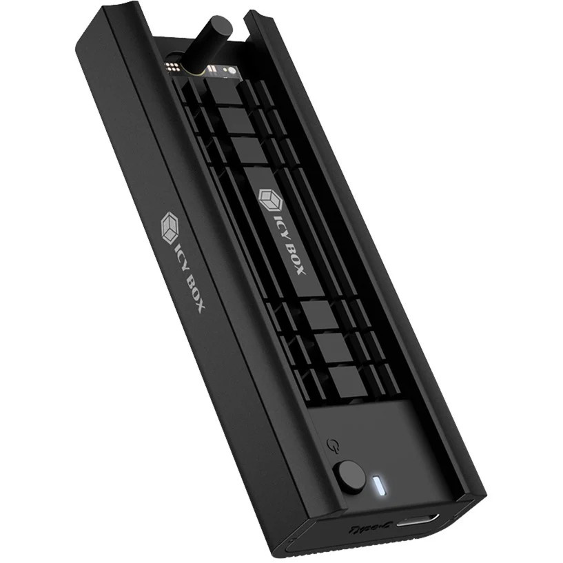 ICY BOX Laufwerksgehäuse IB-180MC-C31 in Schwarz mit USB-C und USB-A Anschlüssen - Bild 1