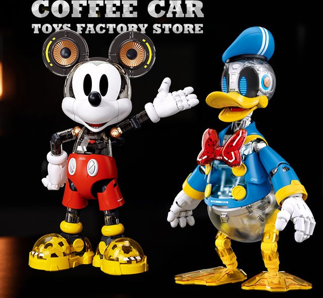 Enesco Mickey Mouse Donald Duck Bausteine, Roboter, Disney - Bild 1