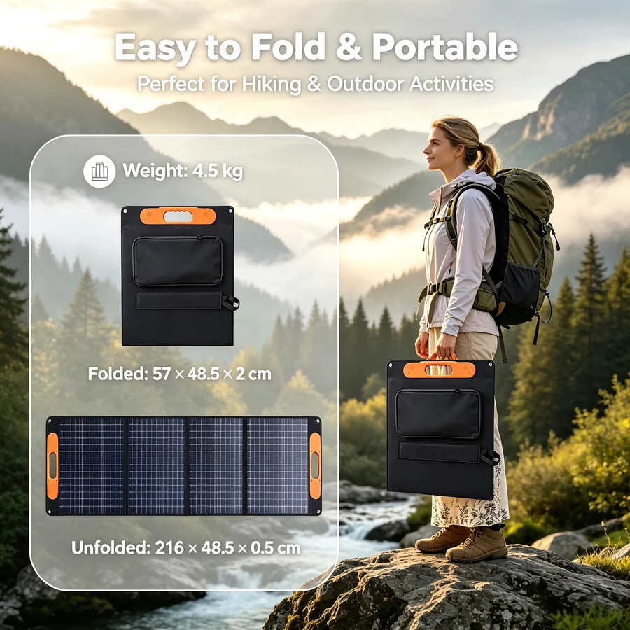 JINGYANGPV Faltbares Solarmodul 180W Wasserdichtes Solarladegerät für Camping und Wohnmobil - Bild 5