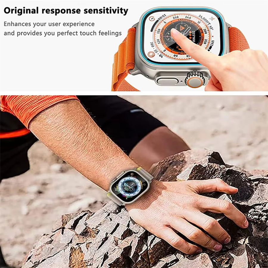 HUBANDE Uhrenzubehör, Glas Film für Apple Watch Ultra 2 49mm, transparent, Unisex - Bild 3