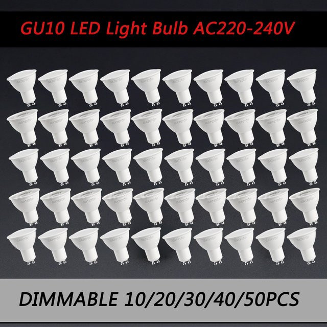 Energy Spot GU10 LED-Glühbirne dimmbar, 50 W, Tageslichtweiß, 220 V, Halogen-Ersatz für Schienenbeleuchtung und Garten - Bild 1