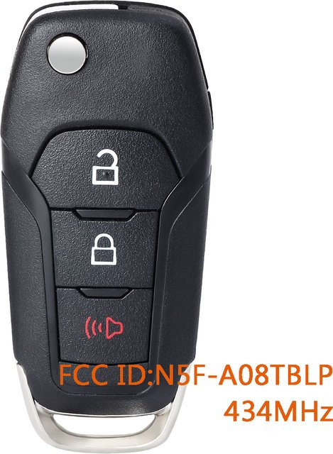 KEYECU Fernschlüsselanhänger N5F-A08TBLP 434 MHz in Schwarz für Ford F-250 F-350 F-450 F-550 F-650 F-750 Modelle 2023 2024 2025 - Bild 1