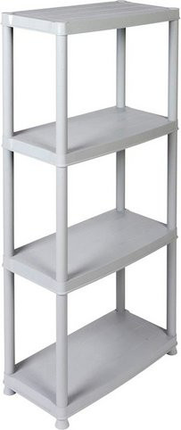 KREHER Haushaltsregal Primo, grau, 4 Böden, B/T/H: 61 x 30,5 x 130 cm - Bild 1